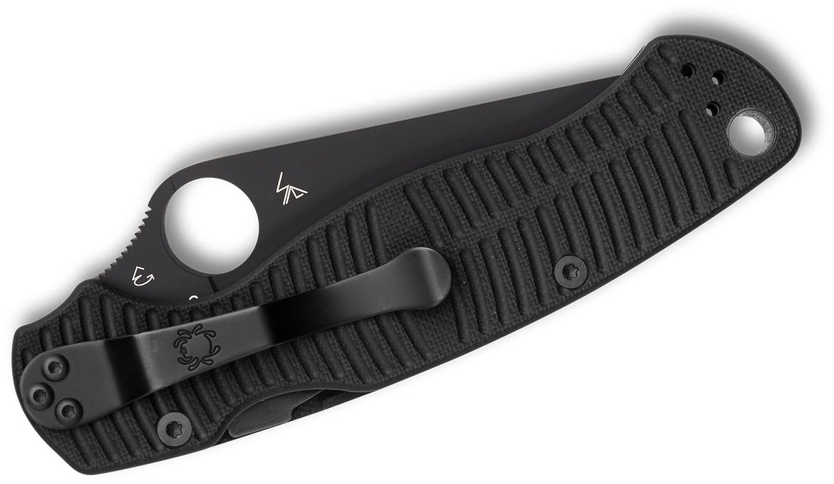 Spyderco Paramilitary 2 Salt Knife Black G-10 MagnaCut (3.45" Satin) C81GMCBKP2