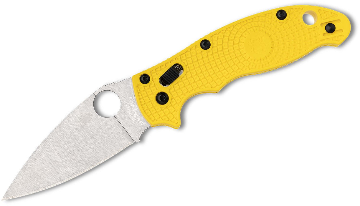 Spyderco Manix 2 Lightweight Salt Knife Yellow Polymer MagnaCut (3.37" Satin) C101PYL2