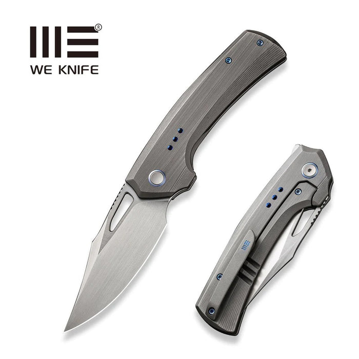 WE Knife Co Nefaris Frame Lock Knife Hand Rubbed Titanium (3.48" Satin) WE22040D-1
