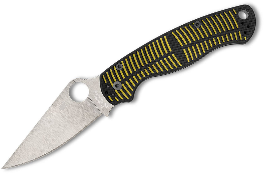 Spyderco Paramilitary 2 Salt Knife Yellow/Black G-10 MagnaCut (3.45" Black) C81GBKYLMCP2
