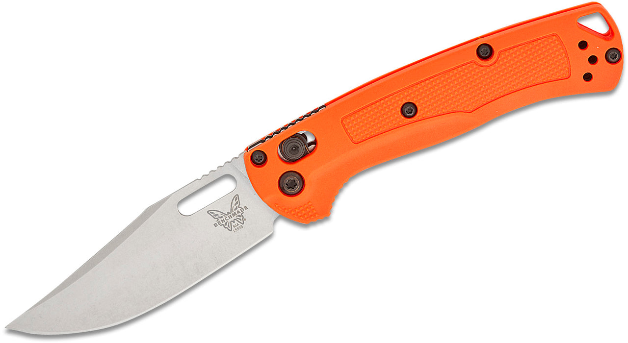 Benchmade Mini Taggedout AXIS Lock Knife Orange Grivory (3.04", Satin, CPM-154) 15533