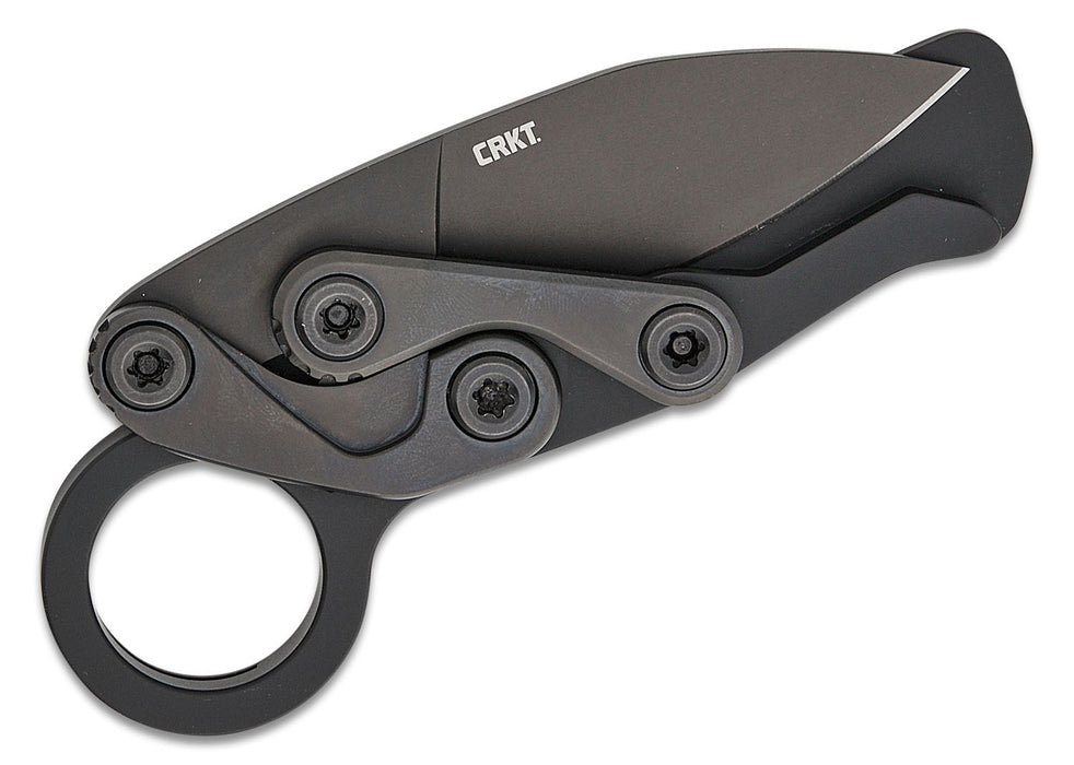 CRKT Provoke EDC Kinematic Morphing Folding Knife Black Aluminum (2.56", Black, D2) 4050K