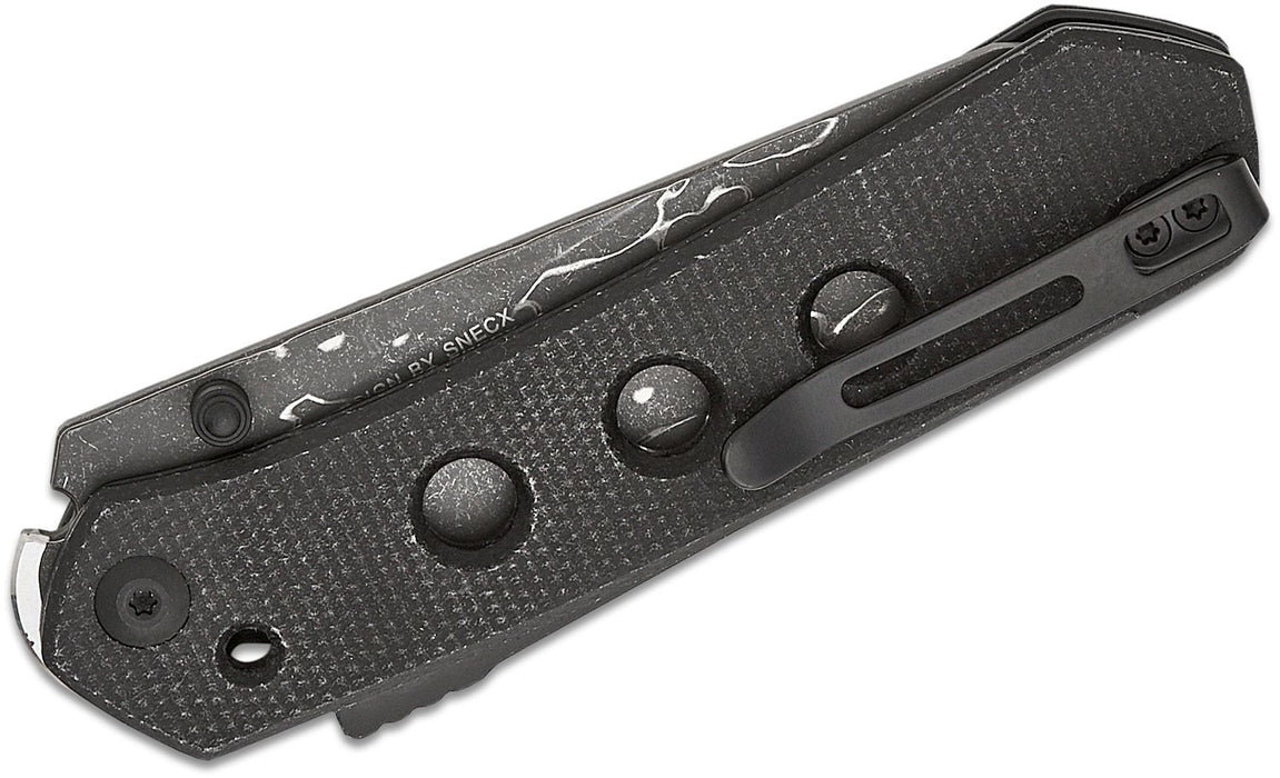 CIVIVI Vision FG Superlock Knife Black Canvas Micarta (3.54" Damascus) C22036-DS2