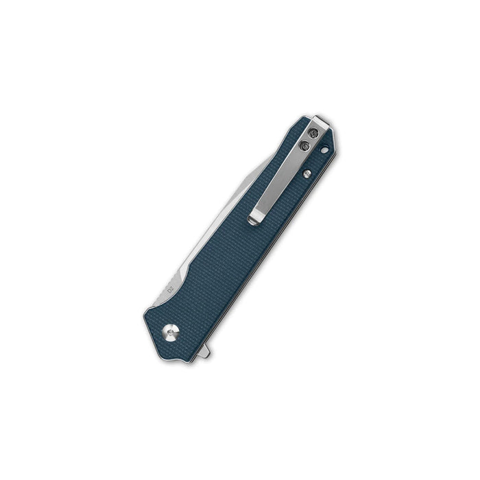 QSP Mamba V2 Liner Lock Flipper Knife Blue Micarta (3.5" Satin) QS111-H1