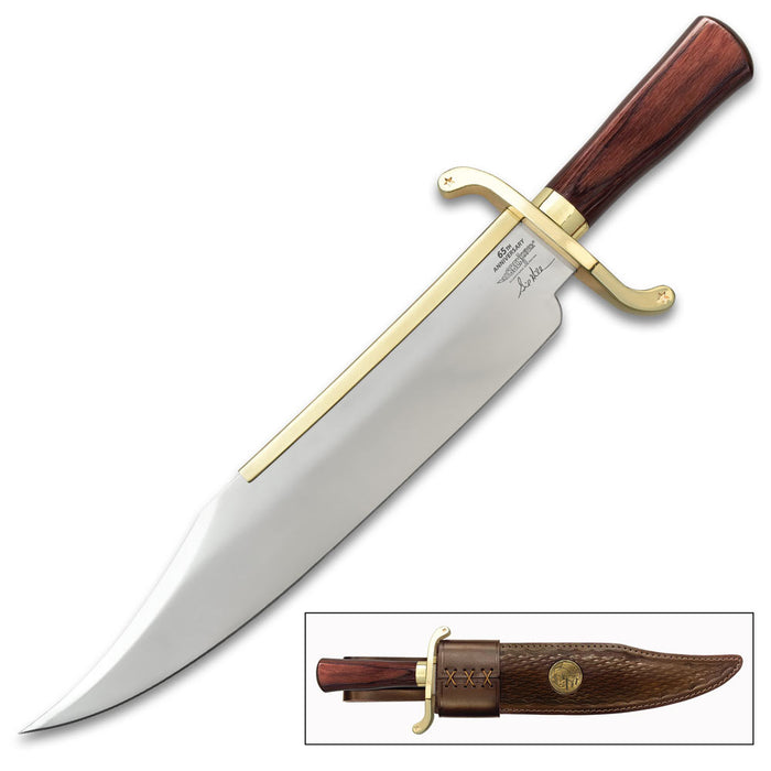 United Cutlery Gil Hibben 65th Anniversary Old West Bowie Knife w/ Sheath (14" Polished) GH5121