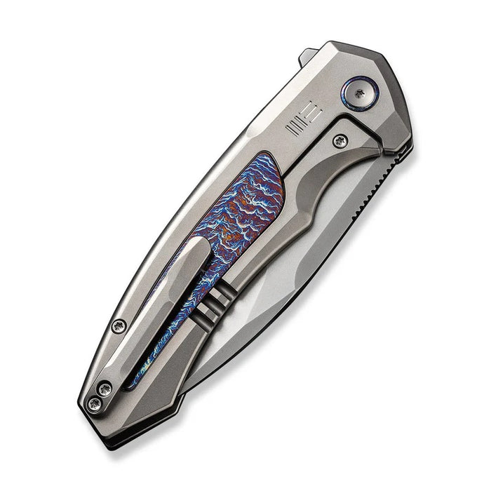 WE Knife Co Hyperactive Flipper Knife Ti w/ Flamed Ti Inlay (3.8" Polish) WE23030-1