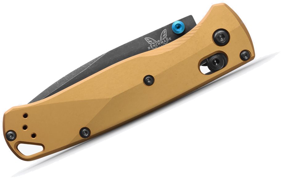 Benchmade Bugout AXIS Lock Knife Burnt Brass Aluminum (3.24", Black, M390) 535BK-07