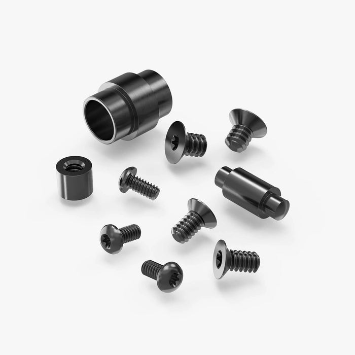 Flytanium Titanium Hardware Kit (Black) for Spyderco Para 3  FLY-0602BK