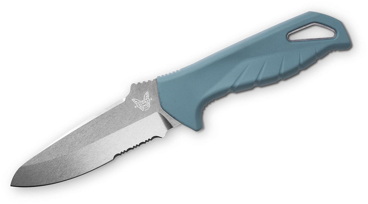 Benchmade Undercurrent Fixed Blade Knife Blue (4.32" SW Serr MagnaCut) 18040S