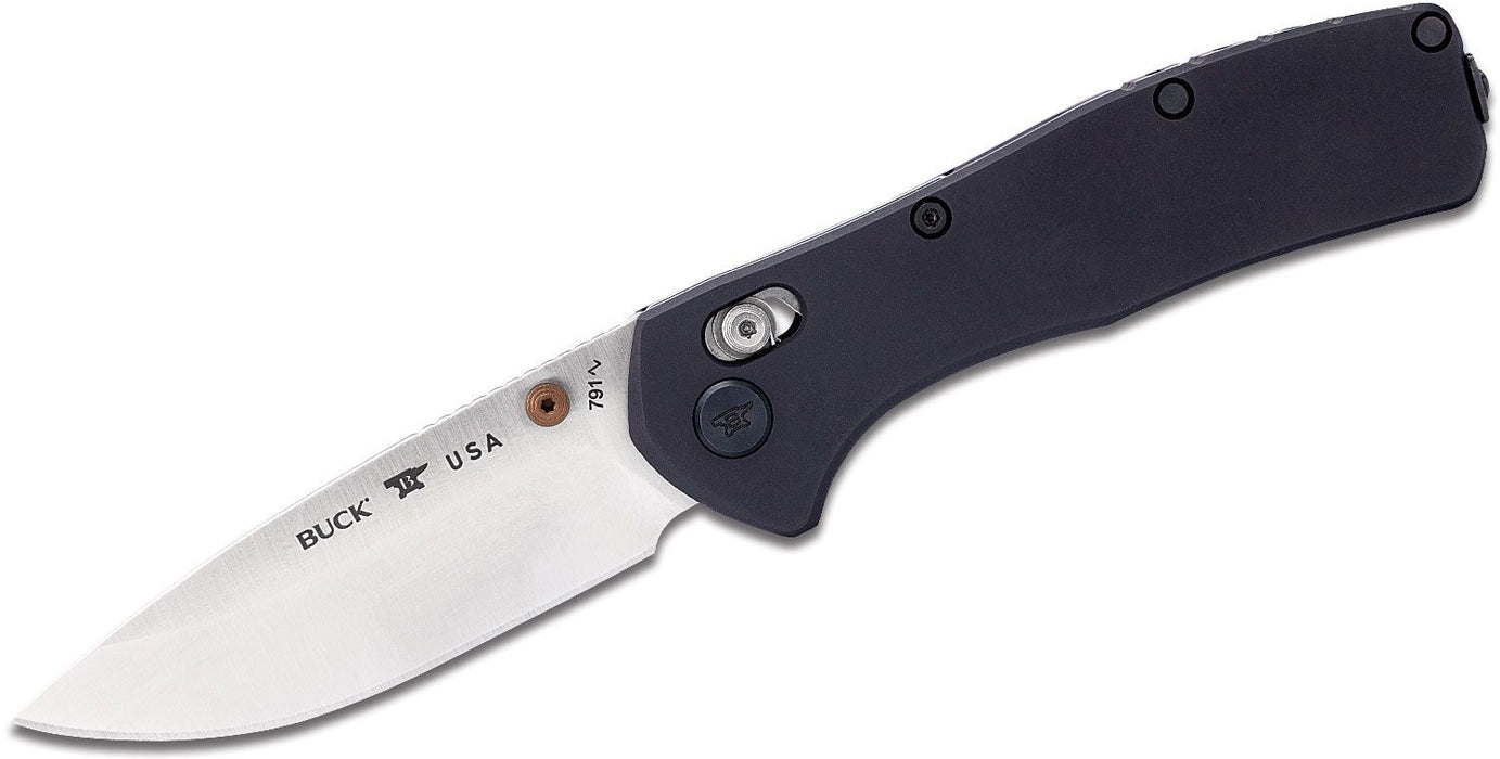 Buck 791 Range Elite Crossbar Lock Knife Black Aluminum (3.38", Satin, MagnaCut) 0791BKS