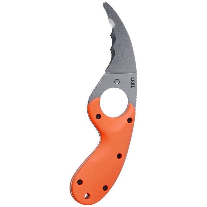CRKT Kommer Bear Claw Fixed Blade Knife Orange Nylon (2.39" SW Serr) 2511ER