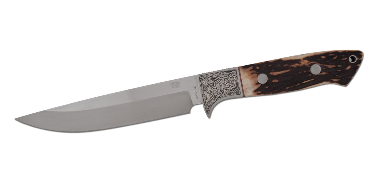 Rock Creek Wapiti Fixed Blade Knife by Paul Chen Hanwei (6.25", Satin) KH2501