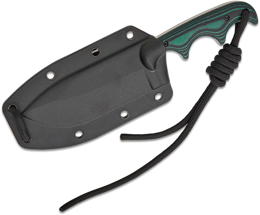 CRKT Minimalist Nessmuk Fixed Blade Knife Green/Black Micarta (2.9", SW, D2) 2376