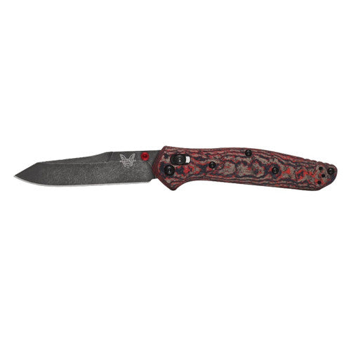 Benchmade LIMITED EDITION 940 Osborne AXIS Lock Knife Lava Flow Fatcarbon (3.4", DLC BW, MagnaCut) 940BK-2502