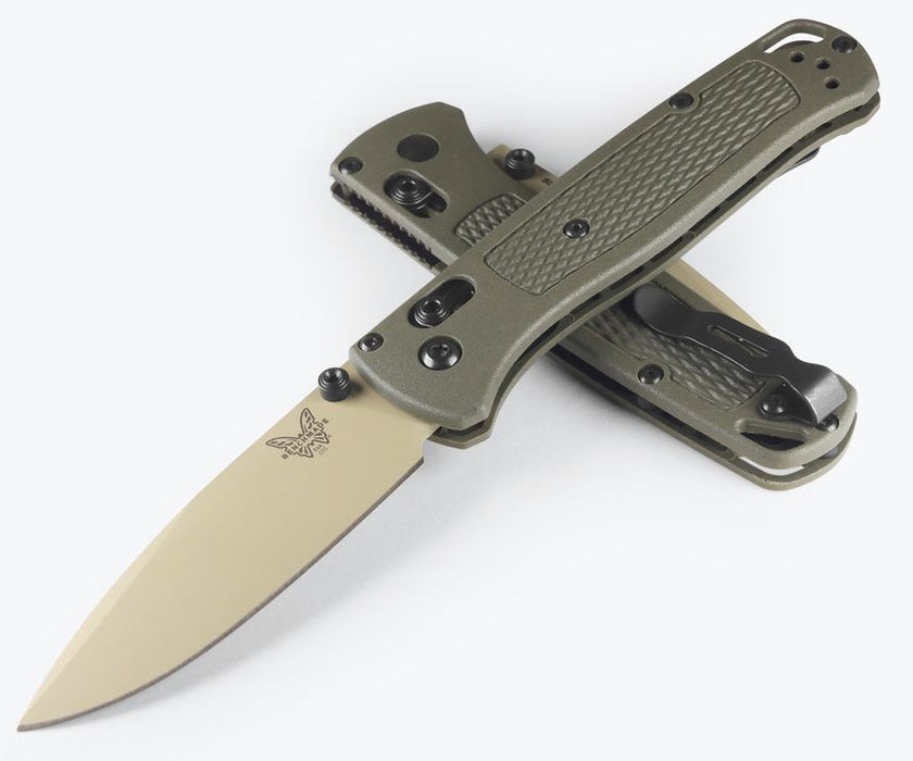 Benchmade Bugout AXIS Lock Knife Deep Olive Grivory (3.24", Tan, S30V) 535TN-11