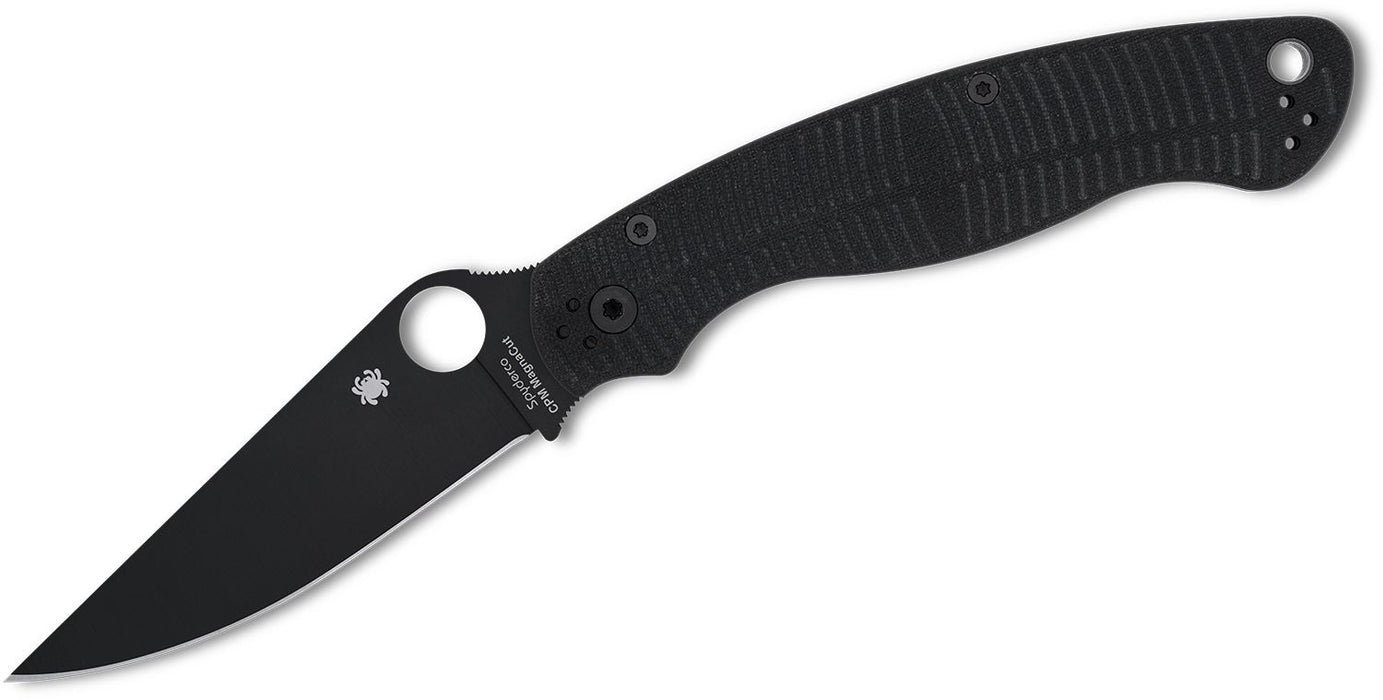 Spyderco Military 2 Salt Compression Lock Knife Black G-10 (4", Black, MagnaCut) C36GMCBKP2