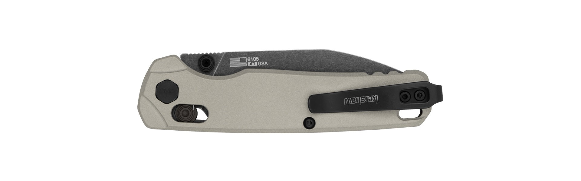 Kershaw Bel-Air DuraLock Knife Gray Aluminum (3" Black SW MagnaCut) 6105