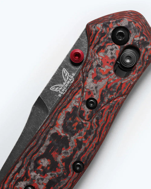 Benchmade LIMITED EDITION 940 Osborne AXIS Lock Knife Lava Flow Fatcarbon (3.4", DLC BW, MagnaCut) 940BK-2502