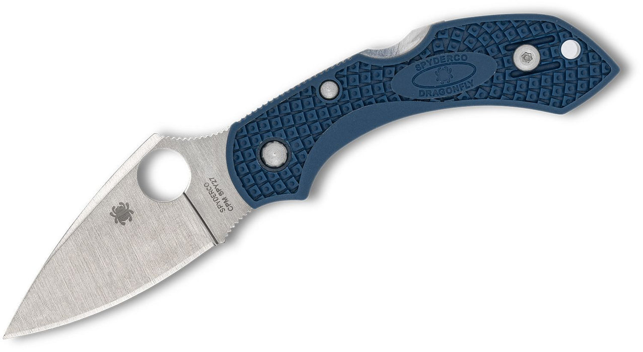 Spyderco Dragonfly 2 Lockback Knife Cobalt Blue FRN (2.28", Satin, SPY27) C28PCBL2