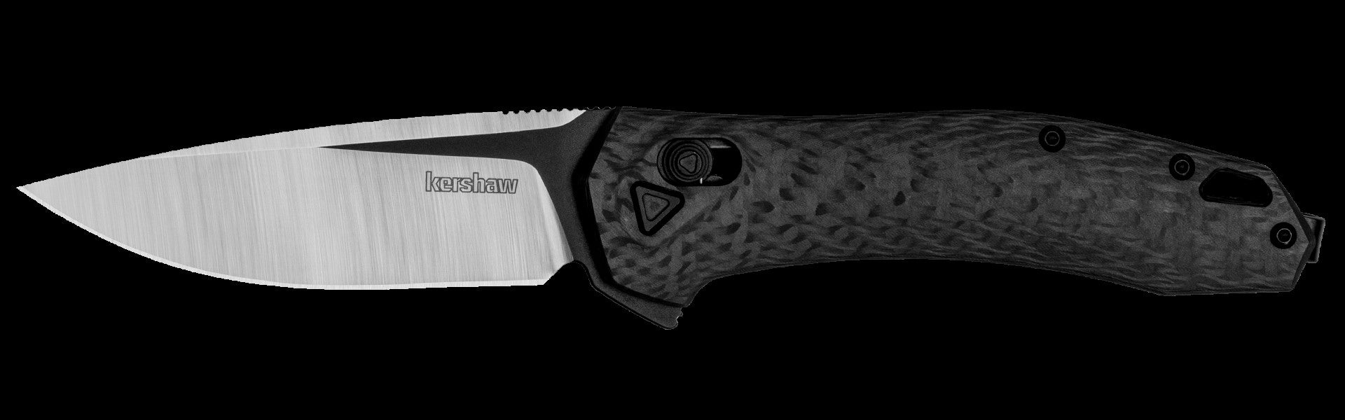 Kershaw Covalent LIMITED EDITION Dura Lock Knife Black CF (3.2", Satin, M390) 2042CF