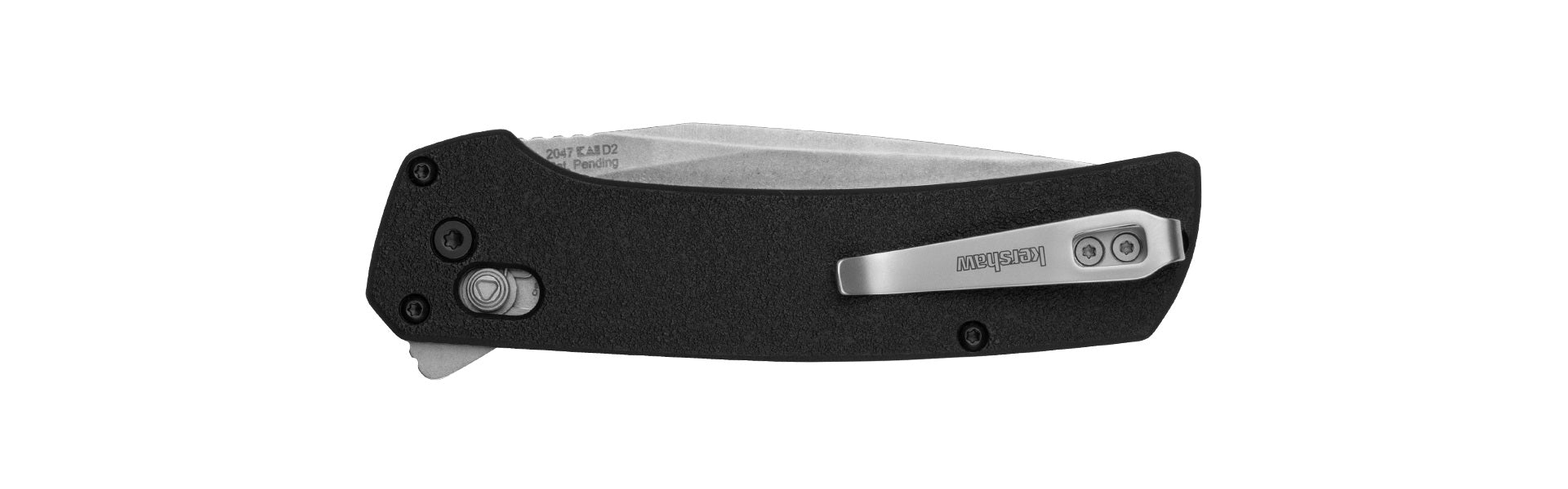 Kershaw Layup Assisted Opening DuraLock Knife Black Polymer (3.4" SW D2) KE-2047