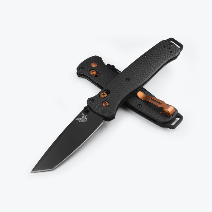 Benchmade Bailout AXIS Lock Knife Carbon Fiber Copper Hardware (3.38", Black, S90V) 537BK-10