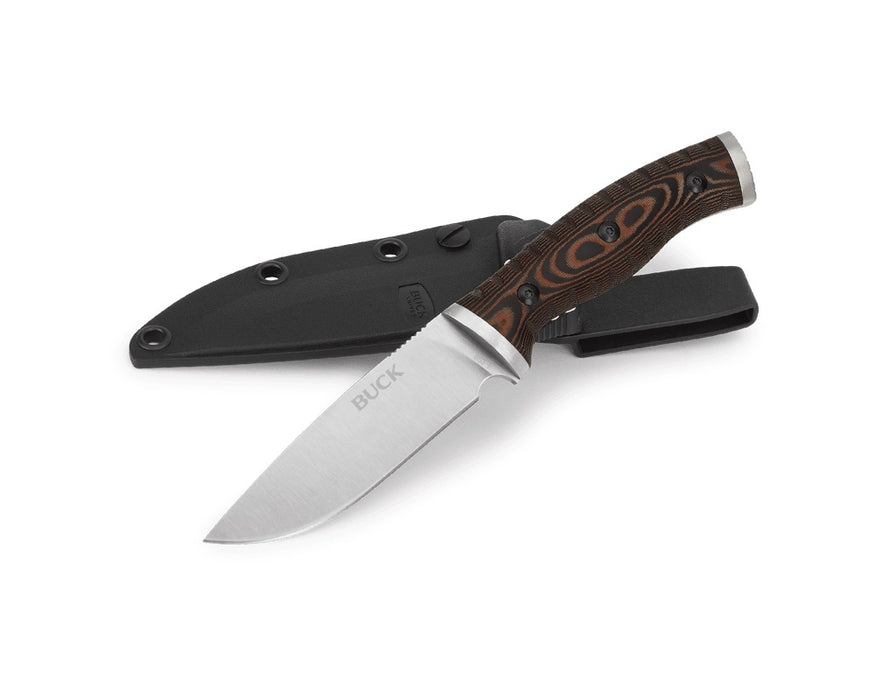 Buck Small Selkirk Fixed Blade Knife Micarta (4" Satin) 0853BRS