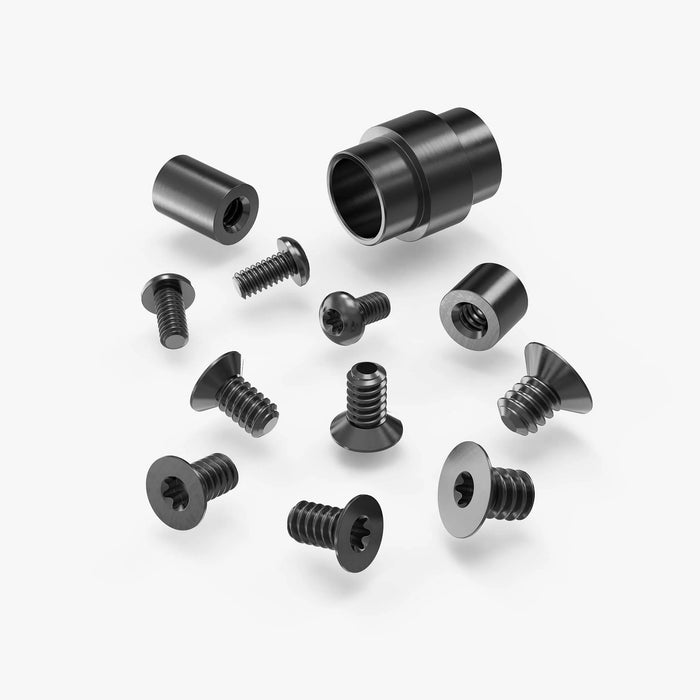 Flytanium Titanium Hardware Kit (Black) for Spyderco Paramilitary 2 FLY-0601BK