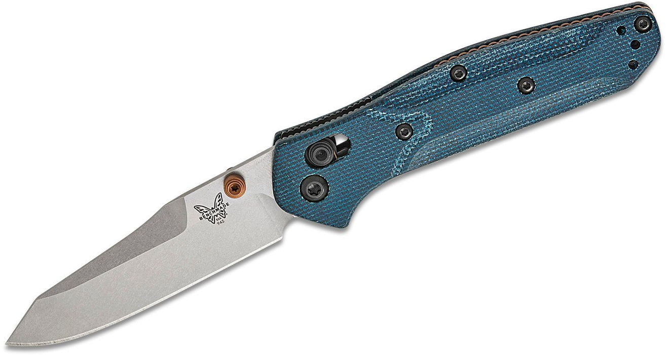 Benchmade Mini Osborne 945-04 AXIS Lock Knife Denim Micarta (2.92", SW, M390) 945-04