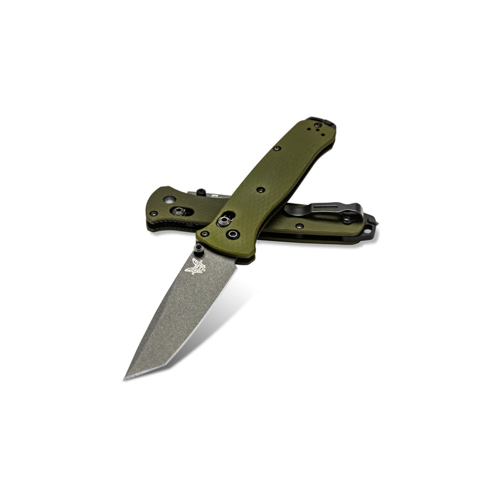 Benchmade Bailout AXIS Lock Knife Green Aluminum (3.38" Gray) 537GY-1