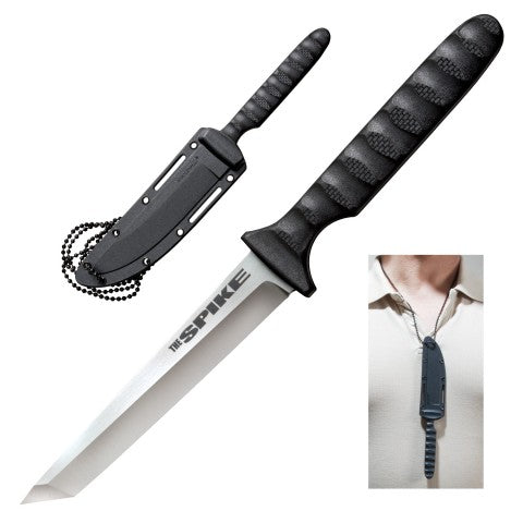 Cold Steel Tanto Spike fixed blade knife Knife (4" Satin) 53NCTZ