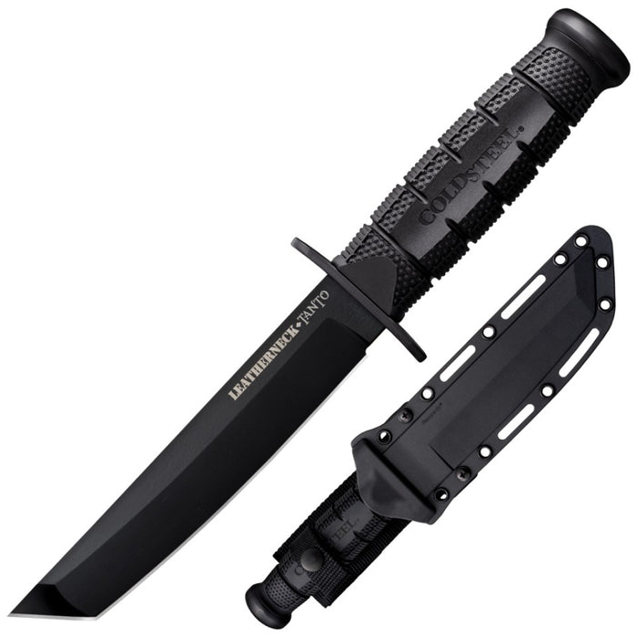 FBA Cold Steel Leatherneck Tanto fixed blade knife Knife (7" Black Powdercoat D2) 39LSFCT