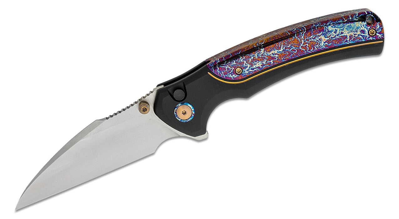 WE Knife Co Ziffius Limited Edition Knife Black / Flamed Ti (3.7" Hand Satin) WE22024D-2