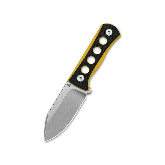 QSP Canary Neck Knife Fixed Blade Black/Yellow G-10 (2.5" SW) QS141-A1