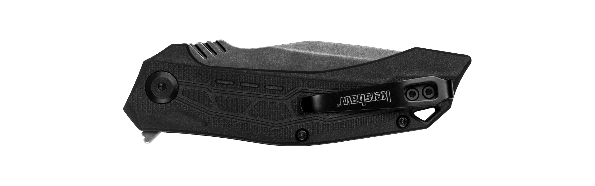 Kershaw Flatbed Spring Assisted Knife Black GFN (3.125" Black SW) 1376