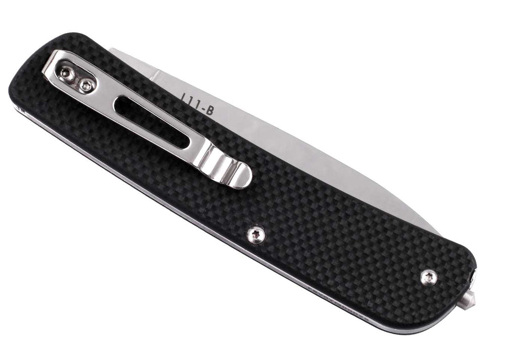 Ruike Criterion Collection Large Slip Joint Knife Black G-10 (3.37" Satin) L11B