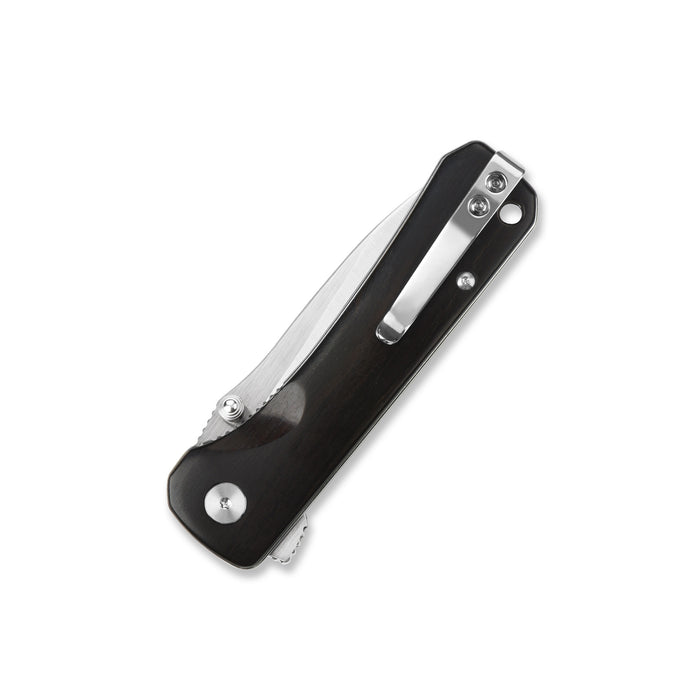 QSP Hawk Liner Lock Knife Ebony Wood (3.22" Satin) QS131-P1