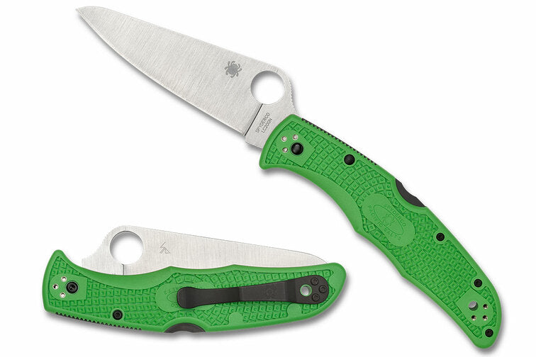 Spyderco Pacific Salt 2 Lockback Knife Green FRN (3.78" Satin LC200N) C91FPGR2