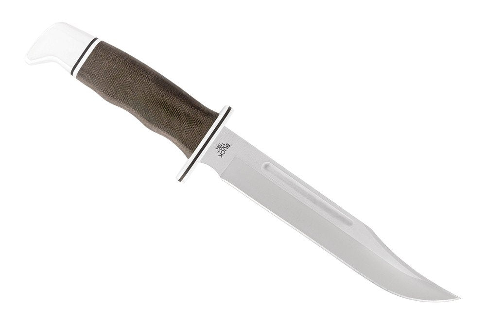 Buck 120 General Pro Bowie Knife Green Micarta (7.38" Satin) 0120GRS1-B