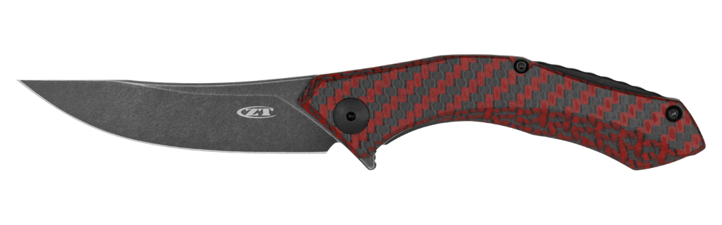 Zero Tolerance Sinkevich LIMITED EDITION Frame Lock Flipper Knife Red CF (3.25" BW) ZT 0460RDBW
