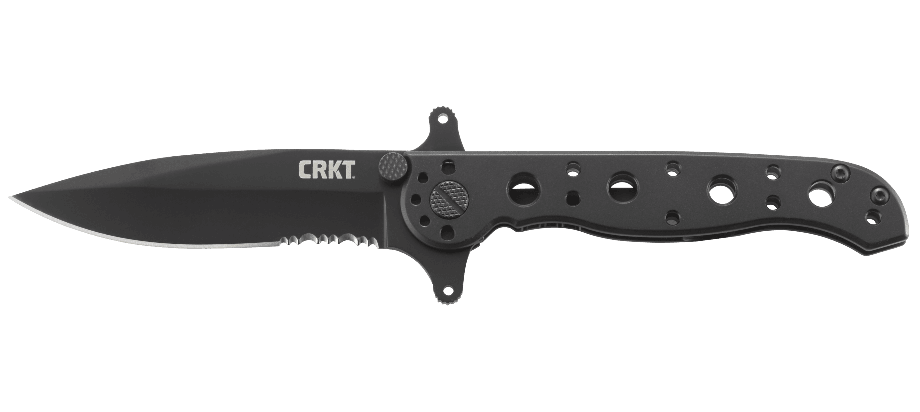CRKT Liner Lock Folding Knife (3" Black Serr) M21-10KSF