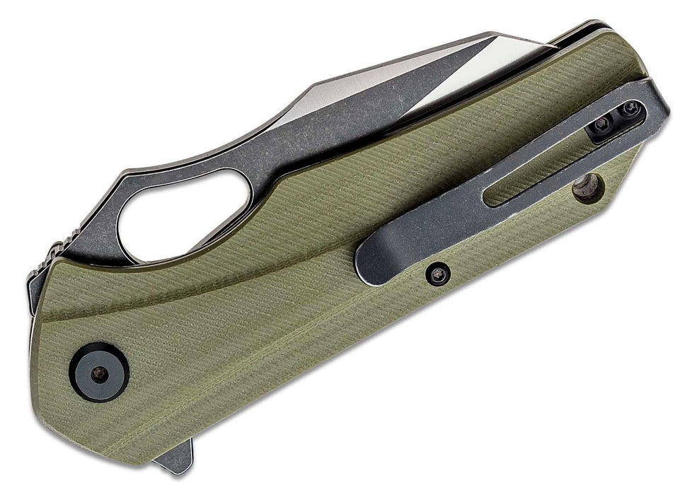 Bestech Knives Operator Liner Lock Knife Green G-10 (3.4" Two Tone) BG36C