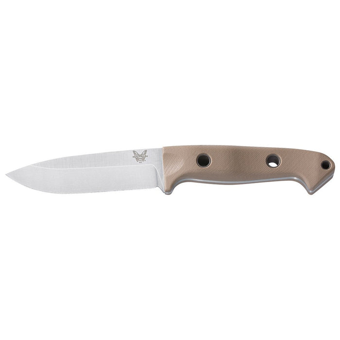 Benchmade Bushcrafter Sibert Knife Sand G-10 (4.43" Satin) 162-1