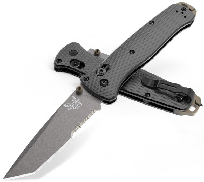 Benchmade Bailout AXIS Lock Knife Black Aluminum (3.38" Gray Serr) 537SGY-03