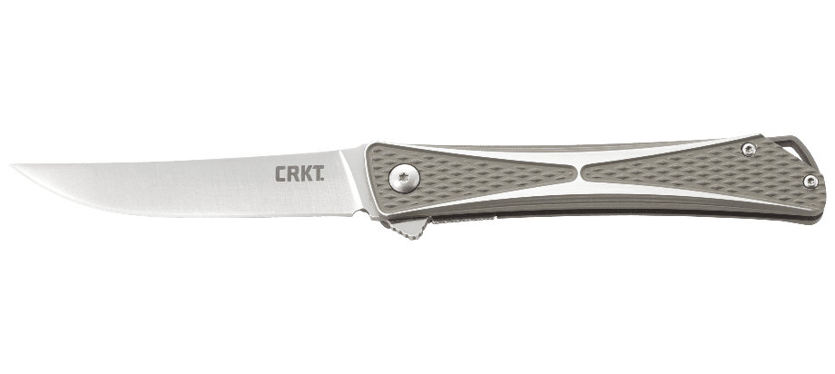 CRKT Crossbones Liner Lock Knife Aluminum (3.5" Satin) 7530