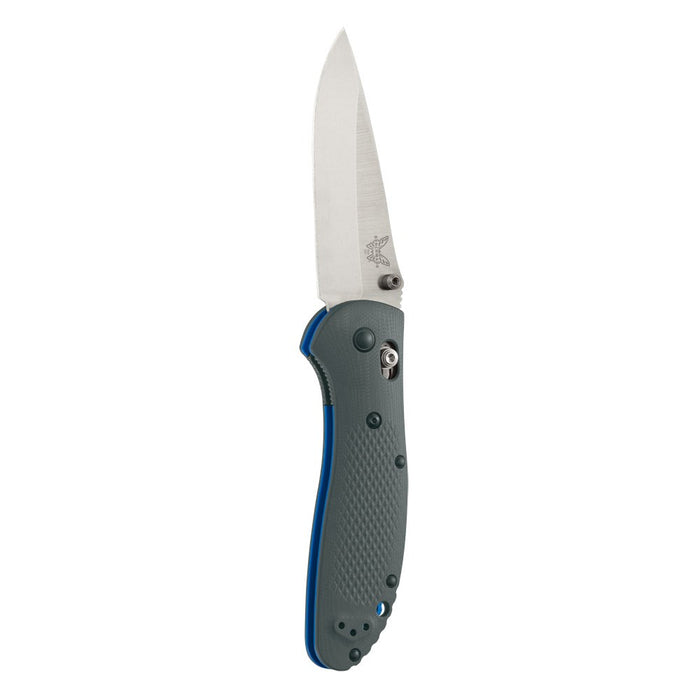 Benchmade Griptilian AXIS Lock Knife Gray/Blue G-10 (3.45" Satin) 551-1
