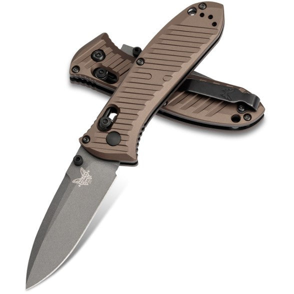 Benchmade Mini Presidio II Manual Knife Bronze Aluminum (3.2" Gray) 575GY- 2001