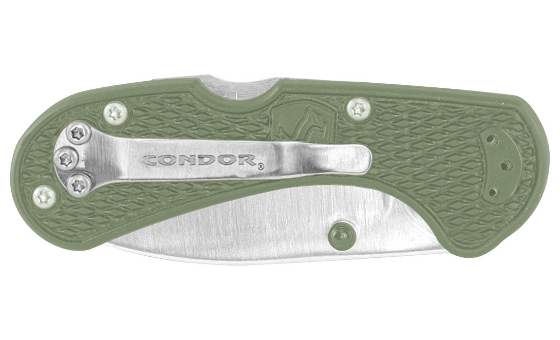 Condor Cadejo Drop Point Folding Knife OD Green Polymer (2.66" Satin) CTK806-2.5SK