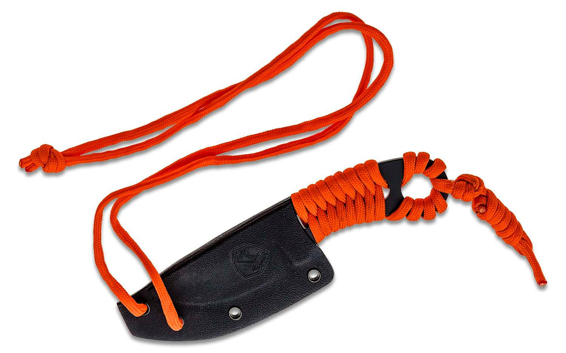 Condor Carlitos Fixed Blade Neck Knife Orange Paracord (2.25" Black) CTK806-25HC