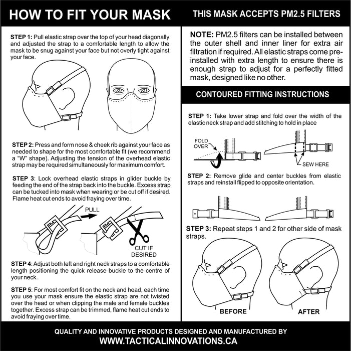 Premium Active Wear Face Mask - Reusable 2-Ply Fabric - Kryptek Black Camo